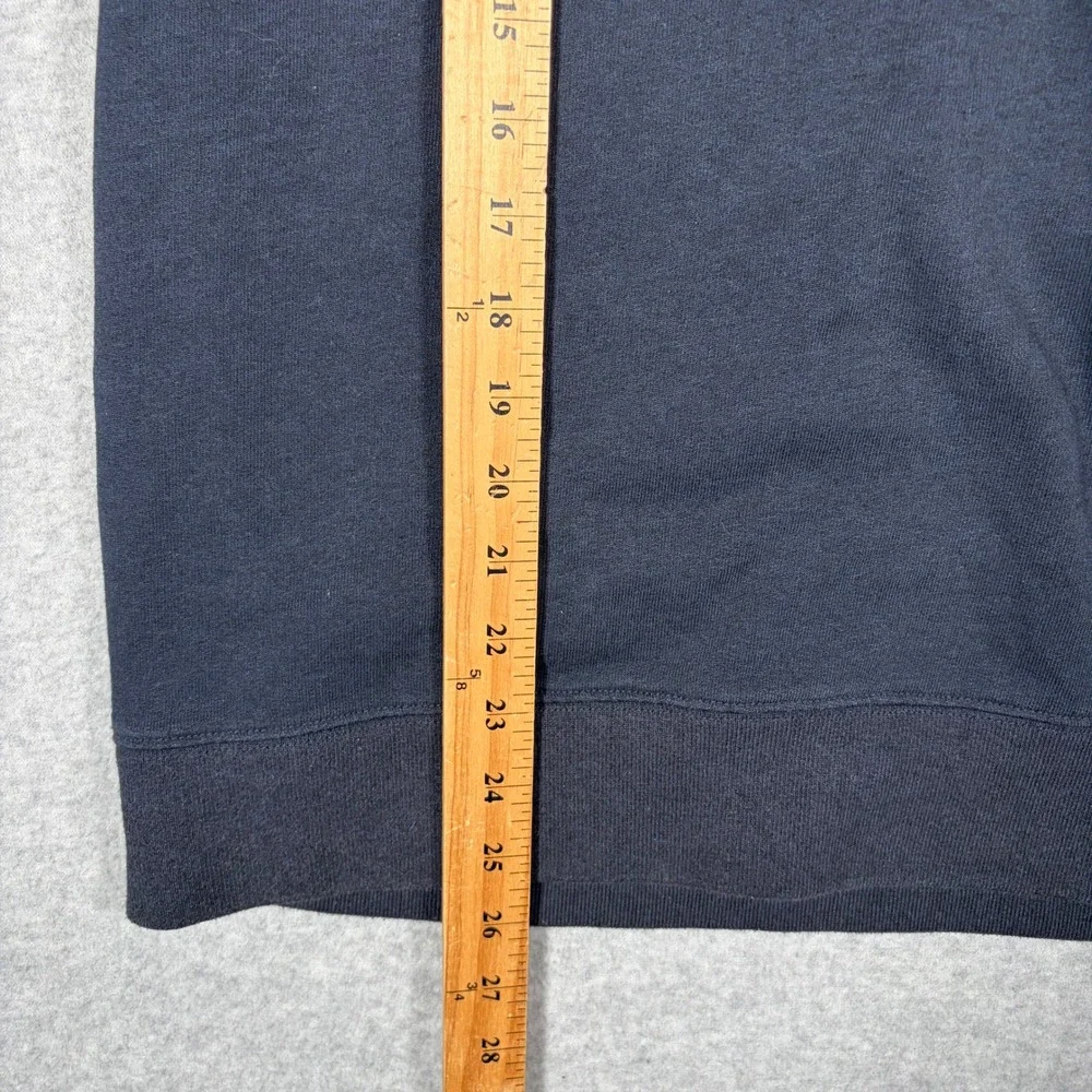 UNTUCKit Quarter Zip Pullover Mens Medium Navy Blue Striped Collar Sweatshirt